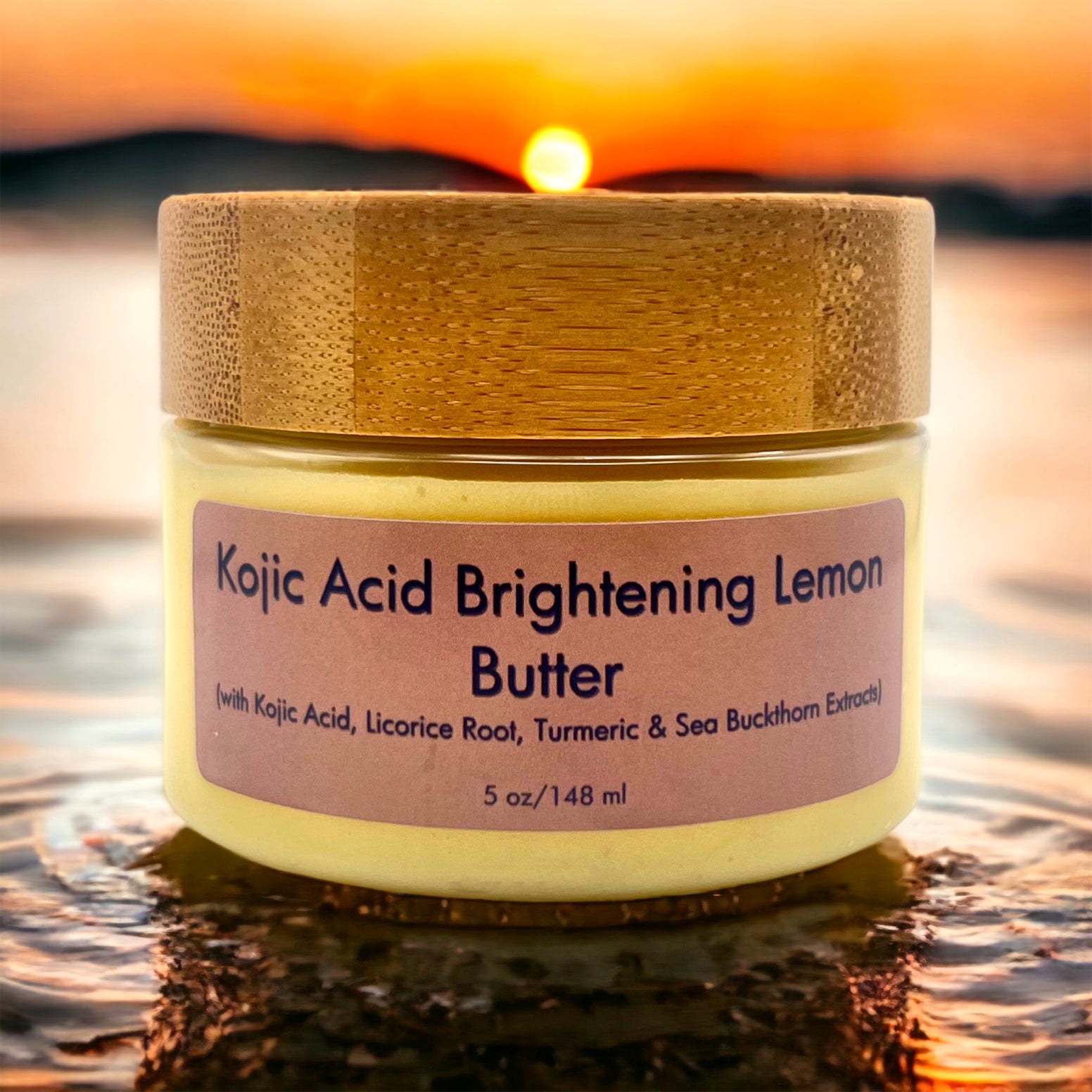 Kojic Acid Brightening Lemon Butter (w/ Licorice Root, Turmeric, & Sea Buckthorn Extracts)